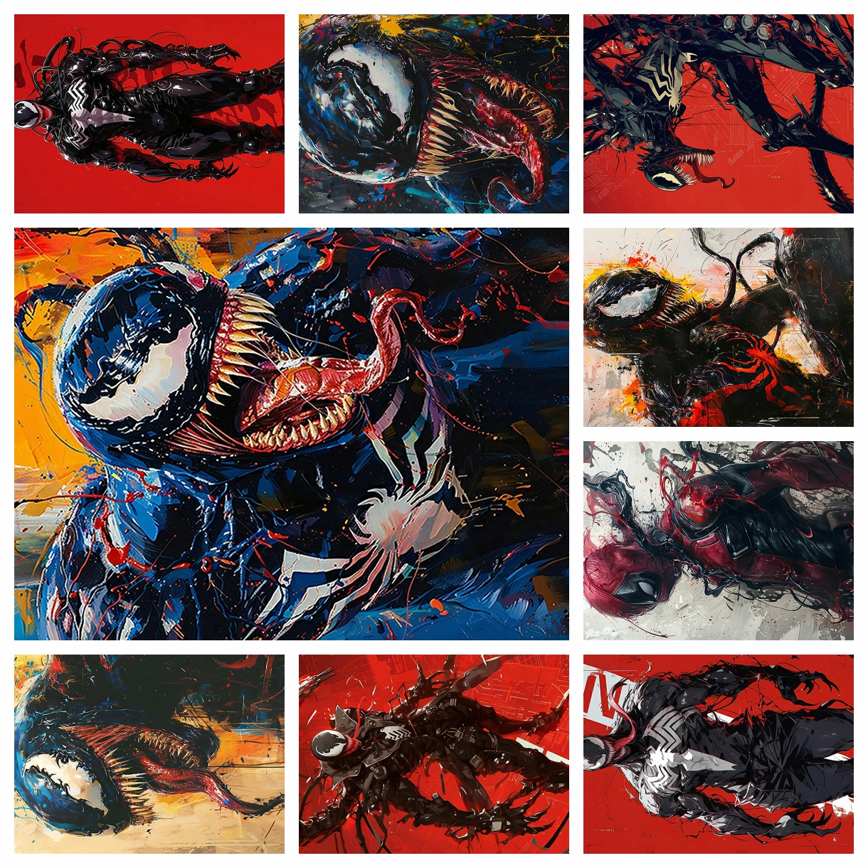 Resin Art Work - Anime Marvel venom spider-man Diamond Painting