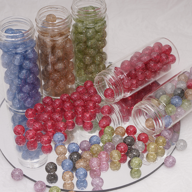 Resin Art Essentials - 8/10mm Resins Round Shaped Beads Glitter