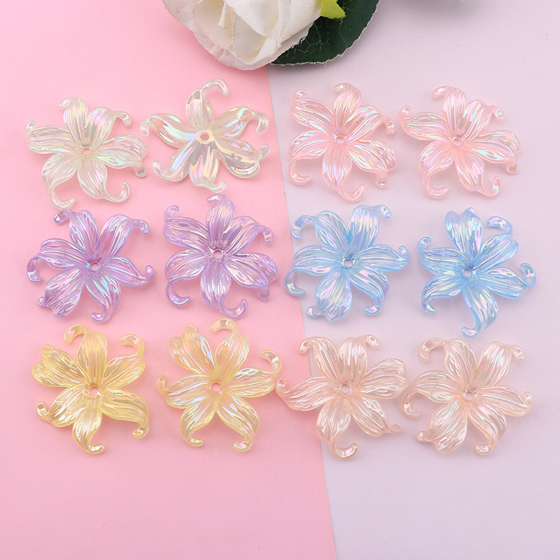 Resin Art Earrings Material - 10-20Pcs Glitter Flowers Crafts Resin Accessories