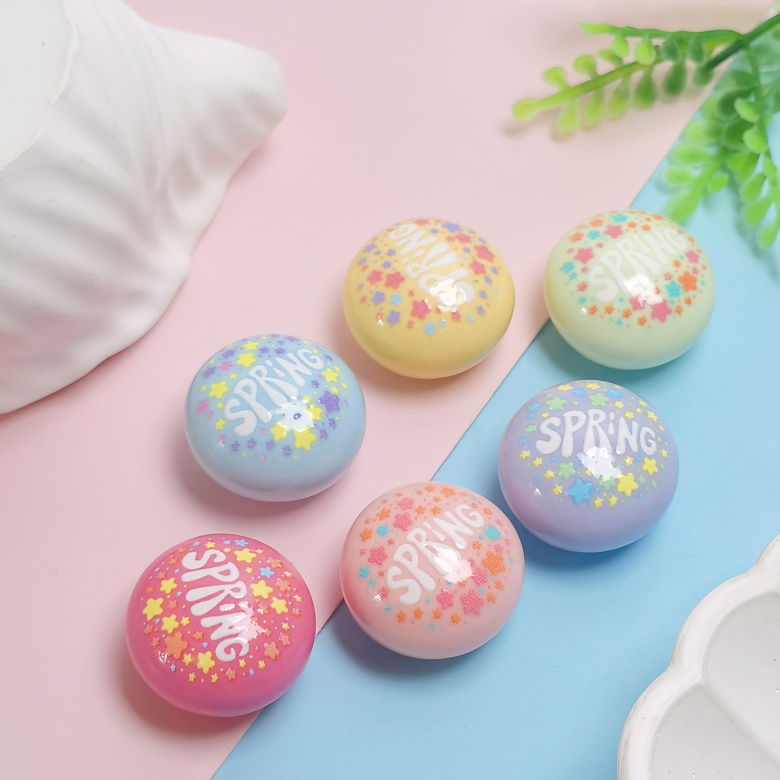 Resin Art Earrings Material - Circular Planar Resin Charms Findings DIY