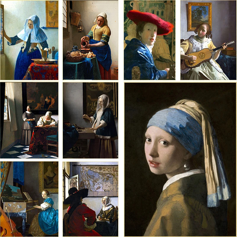 Resin Art Work - Johannes Vermeer Classic Artwork Famous Painting