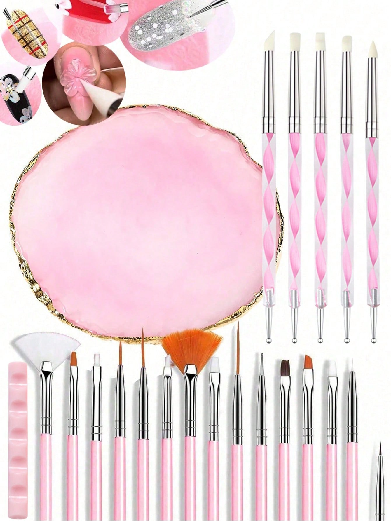 Resin Art Resin - 15/22pcs White Nail Art Tool Set,