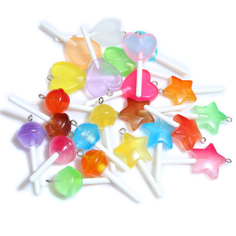 Resin Art Essentials - 10pcs Resin Pendants Shiny Round Star