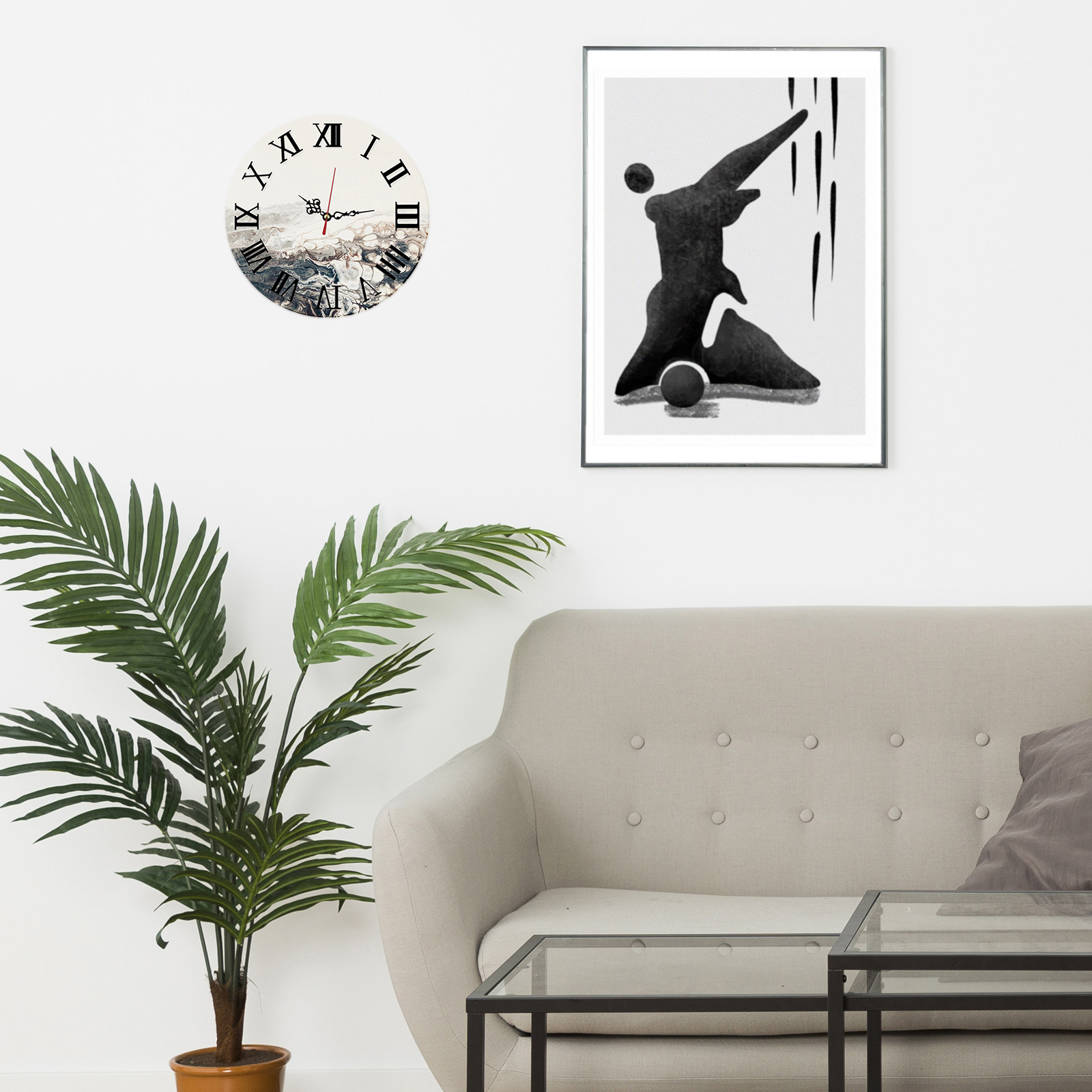 Resin Art Wall Clock - 1Set Round Resin Silicone Clock Dial