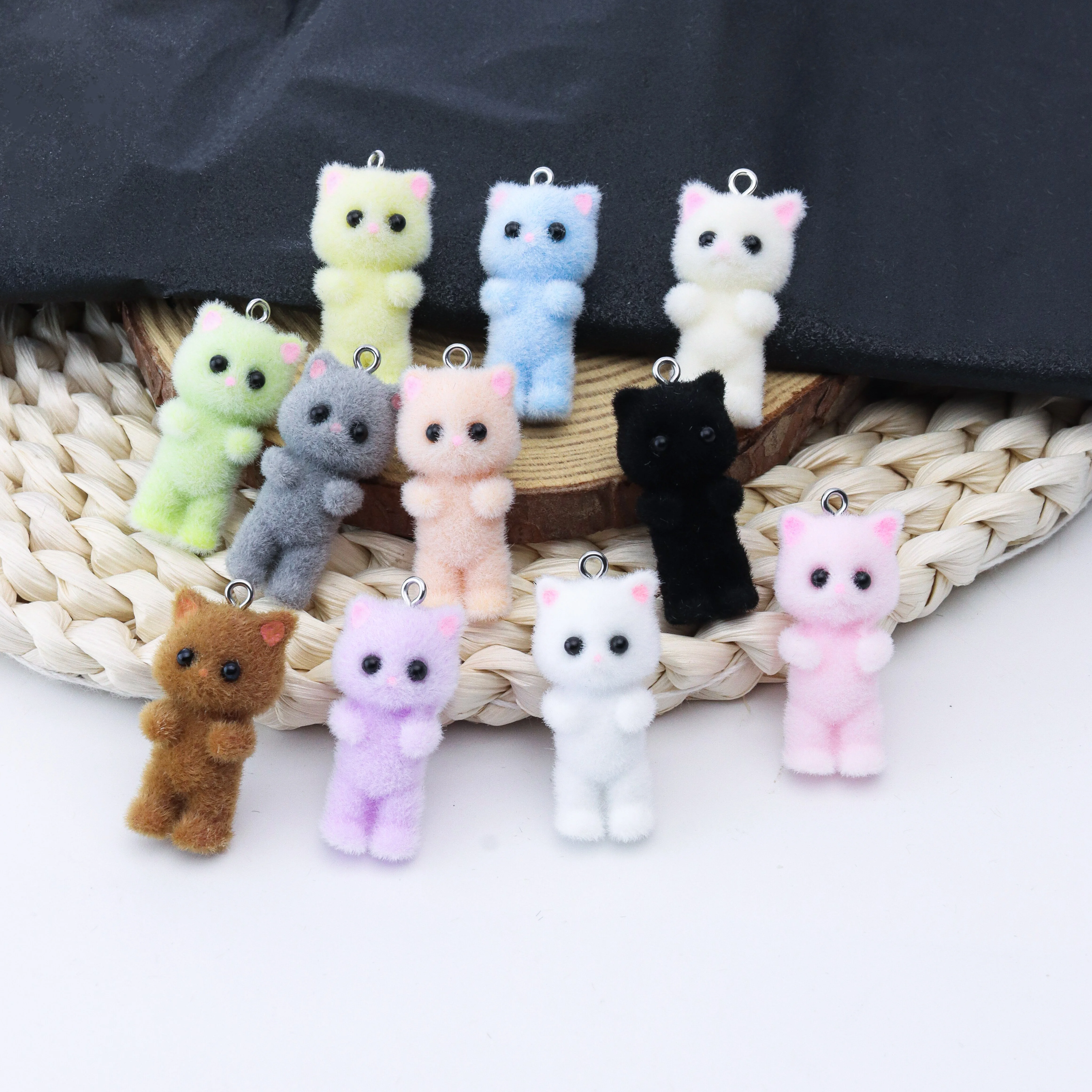 Resin Art Essentials - 33PCS Cat Pendant Kawaii 3D Fluffy