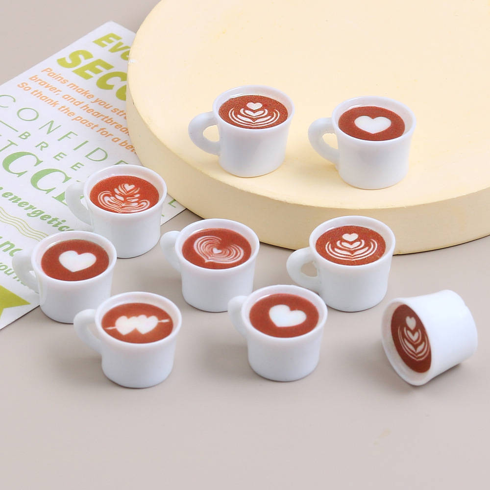 Resin Art Essentials - 10pcs Love Heart Coffee Cup Resin