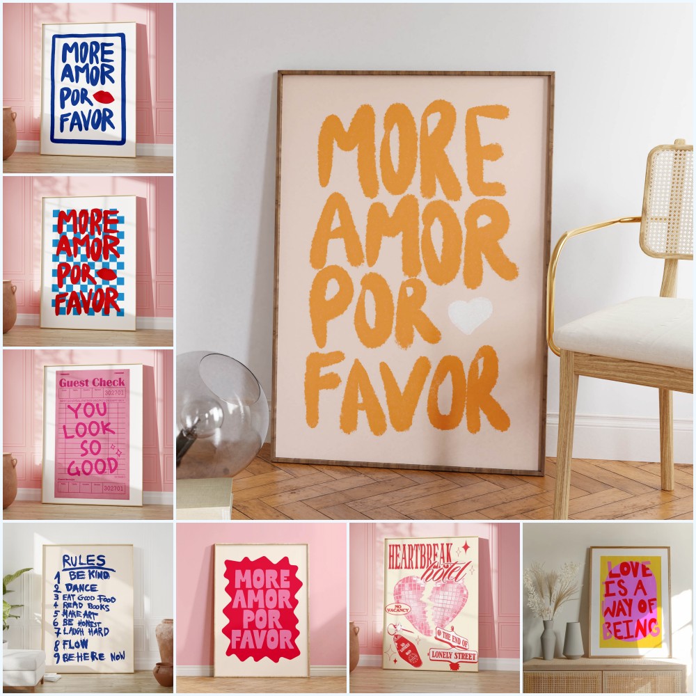Resin Art Quote - Maximalist More Amor Por Be Kind