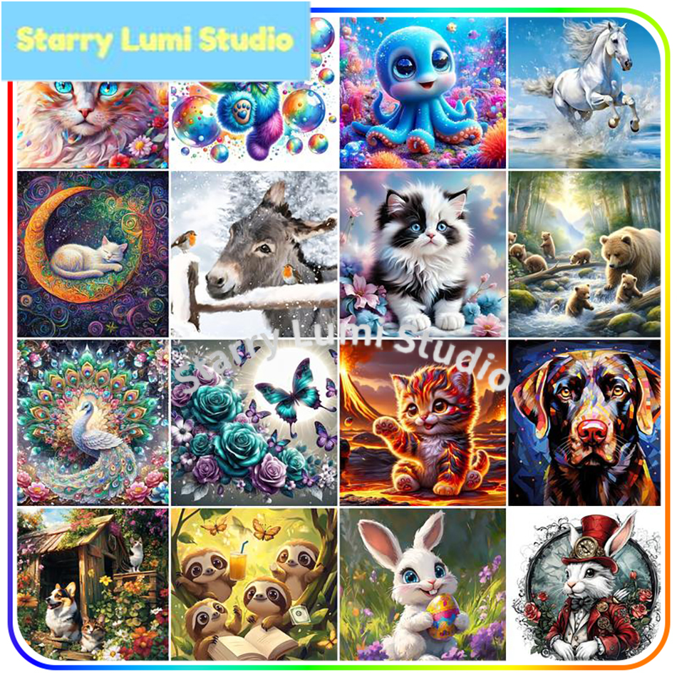 Resin Art Work - Diamond Painting New Arrival Animals 5D