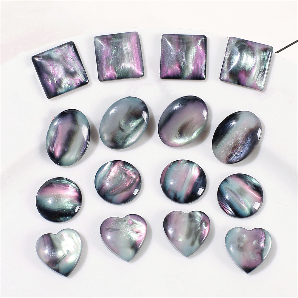 Resin Art Earrings Material - WFFNNKC 10-20PCS Retro Glitter Geometric Round