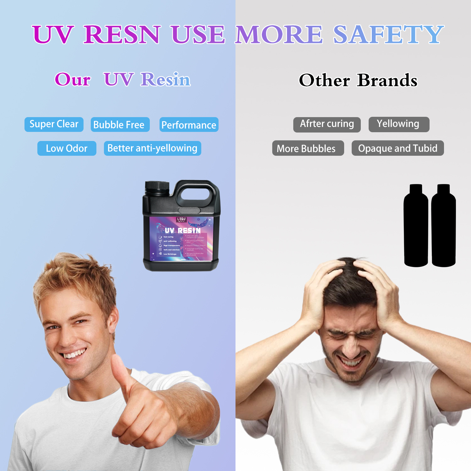 Bulk UV Resin Crystal Clear La - Resin Art Epoxy のレビューと価格