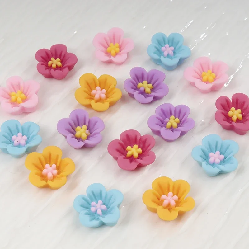 50pcs Mini Flower Nail Art Res - Resin Art Earrings Material のレビューと価格