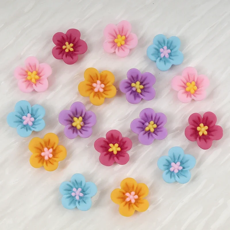 50pcs Mini Flower Nail Art Res - Resin Art Earrings Material のレビューと価格