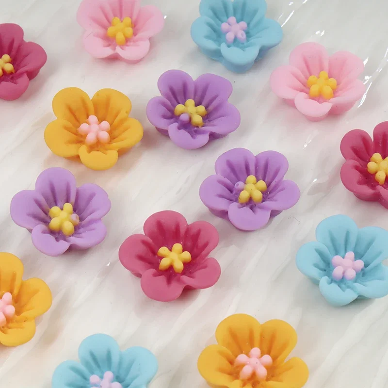 50pcs Mini Flower Nail Art Res - Resin Art Earrings Material のレビューと価格