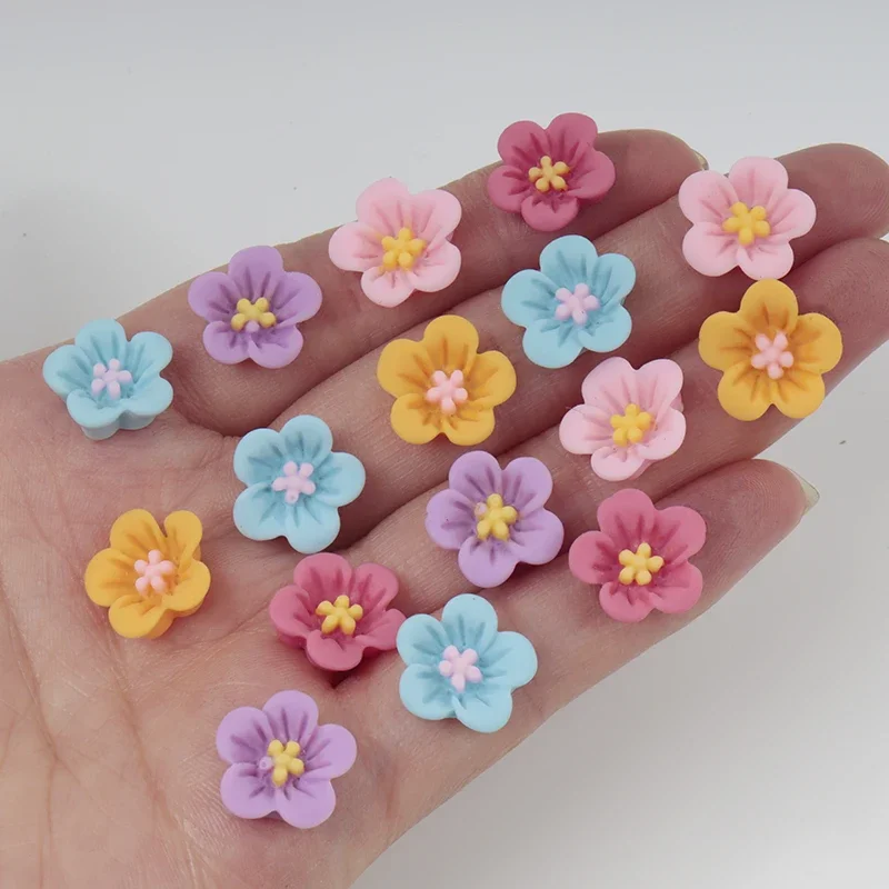 50pcs Mini Flower Nail Art Res - Resin Art Earrings Material のレビューと価格