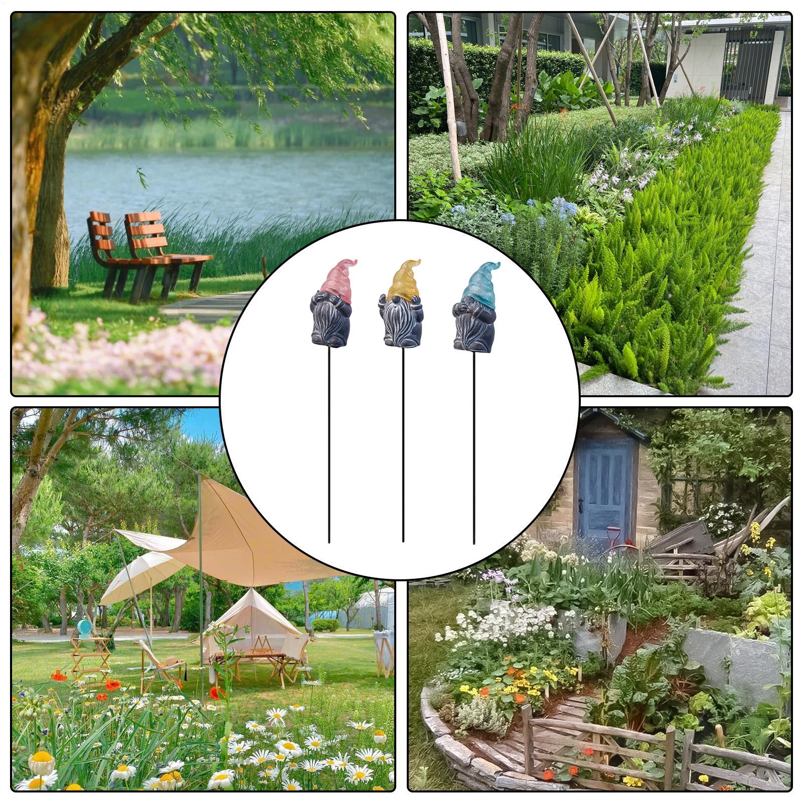 Decorative Yard Stakes 3-Piece - Resin Art Flowers のレビューと価格