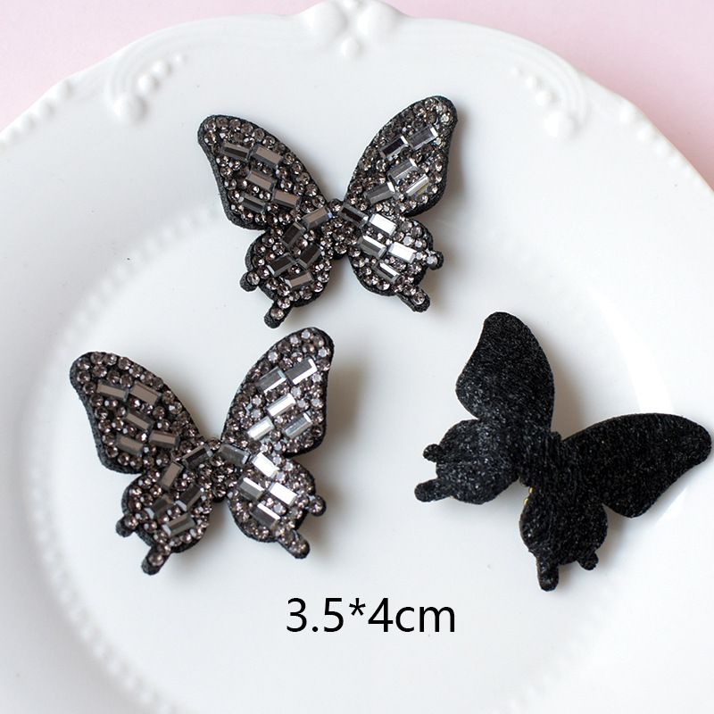 10Pcs Shining Black Butterfly  - Resin Art Earrings Material のレビューと価格
