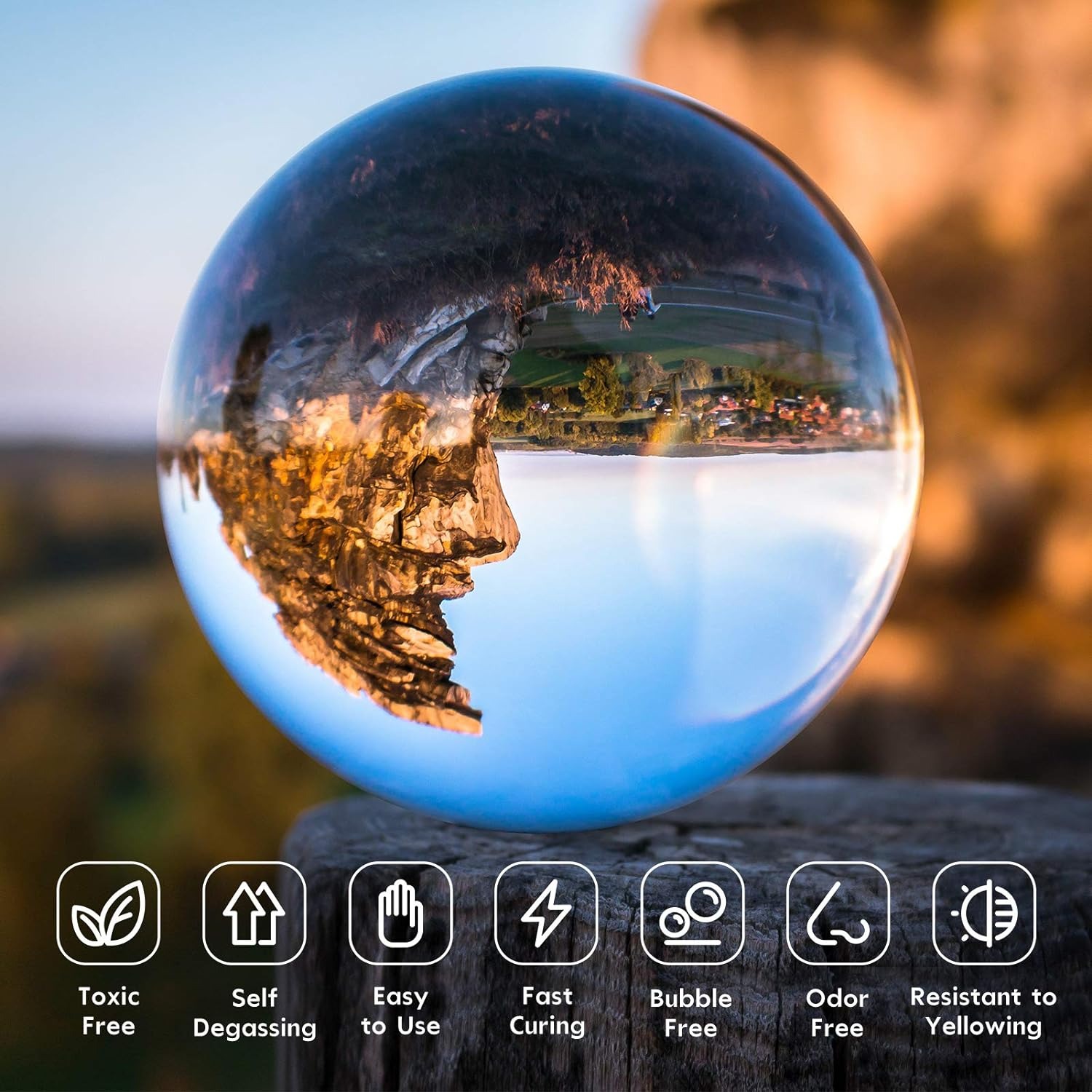300g UV Resin Clear,Hard,Upgra - Resin Art Epoxy のレビューと価格