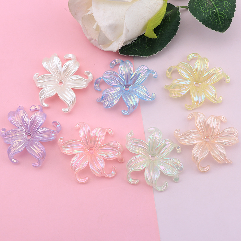 10-20Pcs Glitter Flowers Craft - Resin Art Earrings Material のレビューと価格