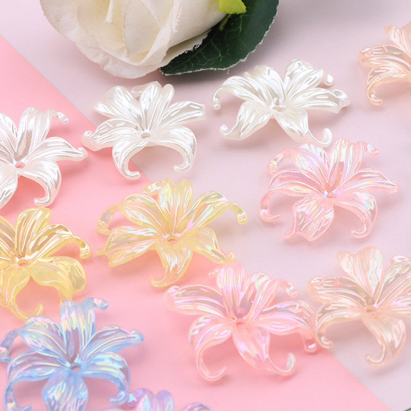 10-20Pcs Glitter Flowers Craft - Resin Art Earrings Material のレビューと価格