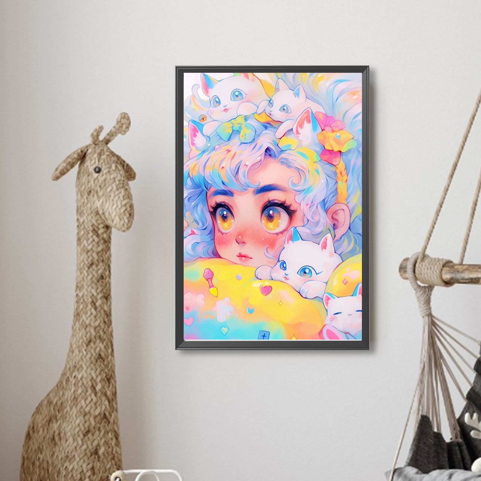 Cartoon Girl Full DIY 5D Round - Resin Art Kits For Adults のレビューと価格
