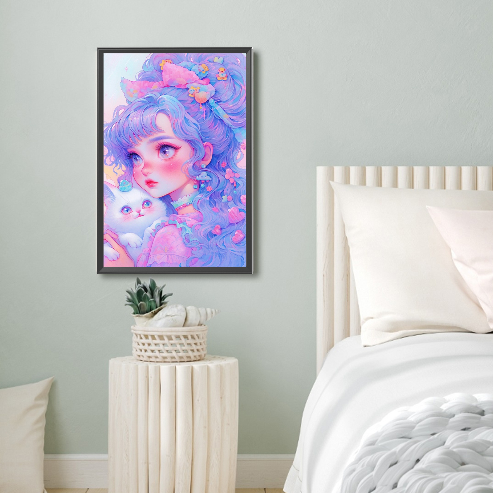 Cartoon Girl Full DIY 5D Round - Resin Art Kits For Adults のレビューと価格