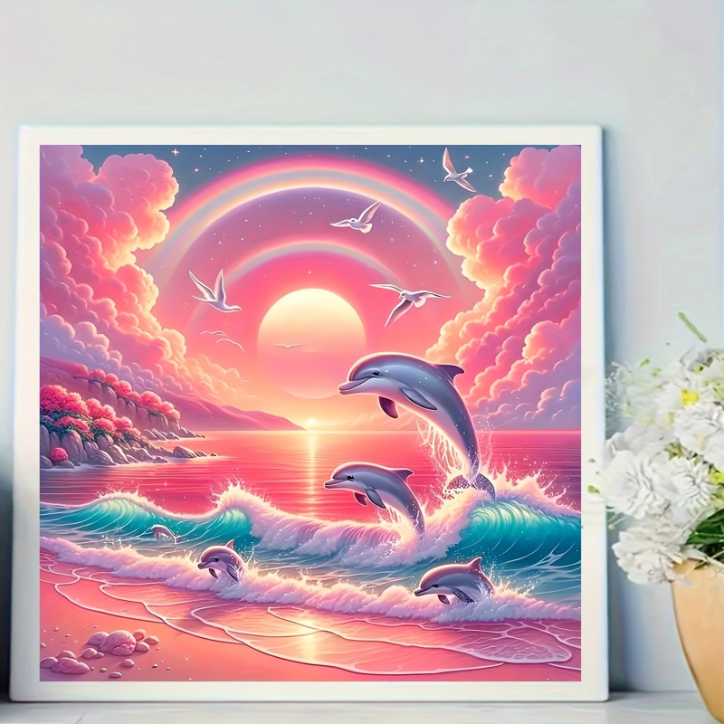 Diamond painting kit, pink sky - Resin Art Work のレビューと価格