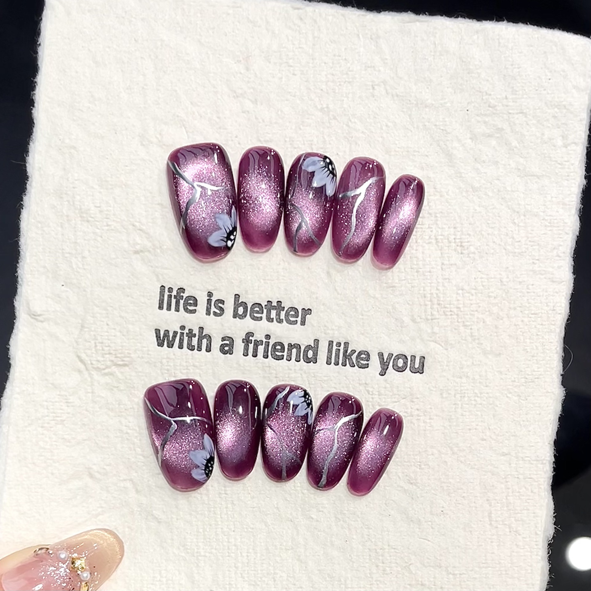 10pcs Handmade Pressed Oval Na - Resin Art Flowers のレビューと価格