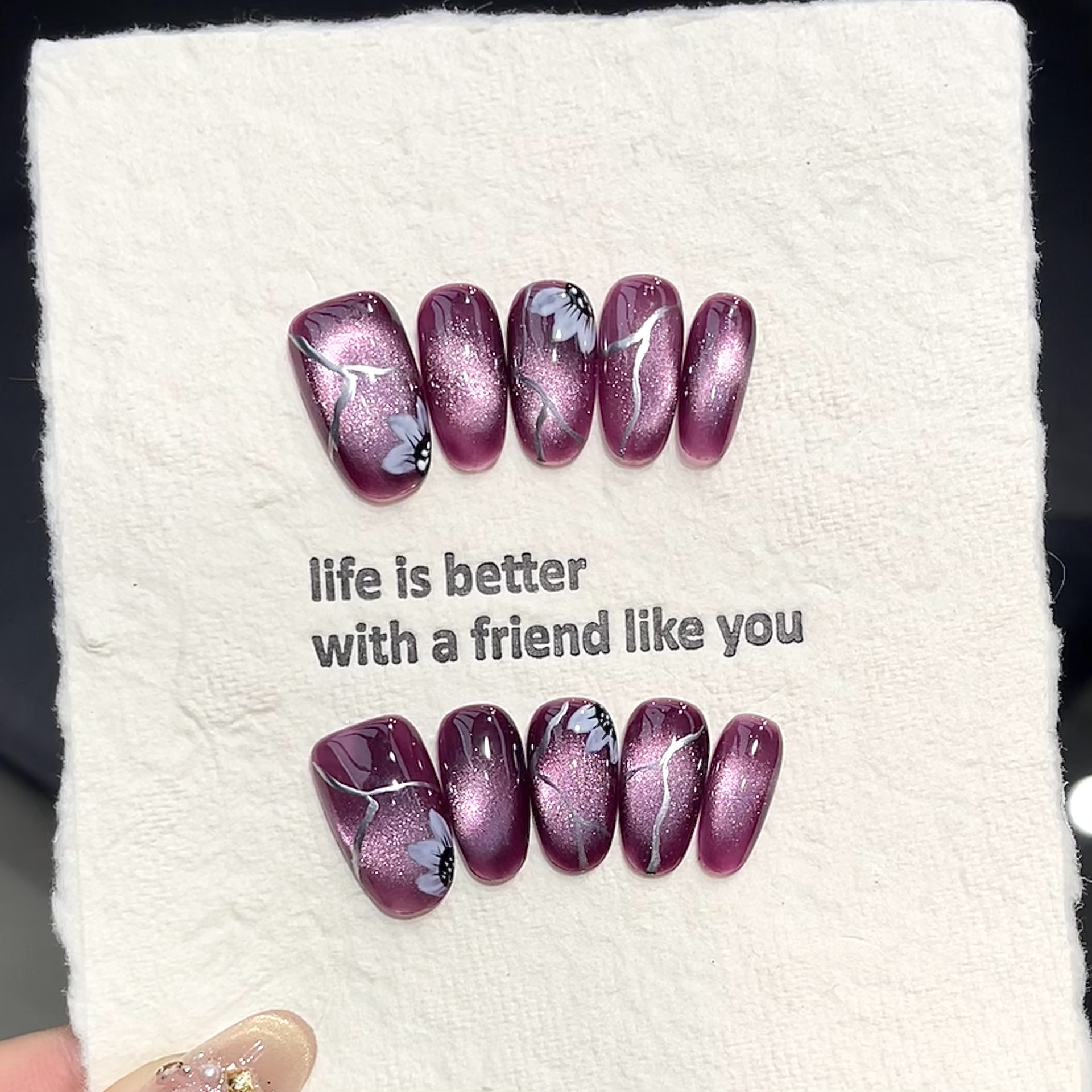 10pcs Handmade Pressed Oval Na - Resin Art Flowers のレビューと価格