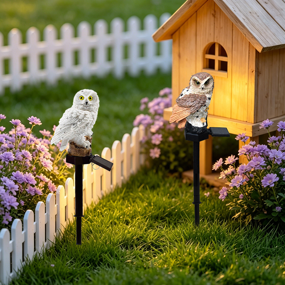 Owl Solar Light, Resin Owl Gro - Resin Art Resin のレビューと価格