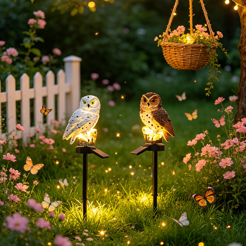Owl Solar Light, Resin Owl Gro - Resin Art Resin のレビューと価格