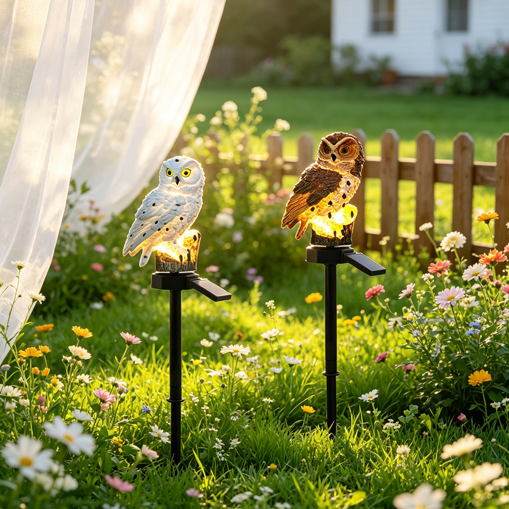 Owl Solar Light, Resin Owl Gro - Resin Art Resin のレビューと価格