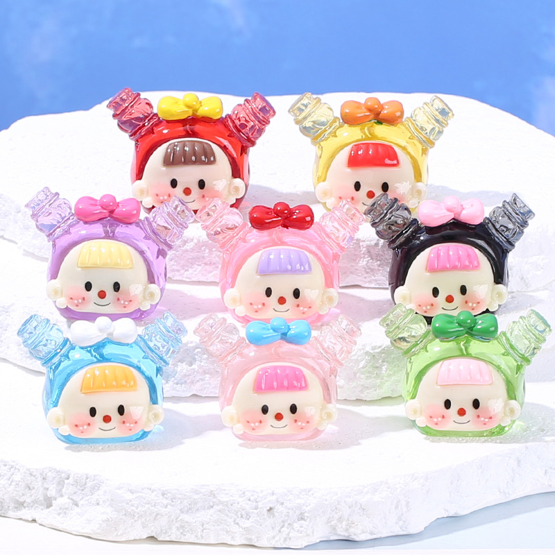 4Pcs Transparent Doll Head Res - Resin Art Earrings Material のレビューと価格