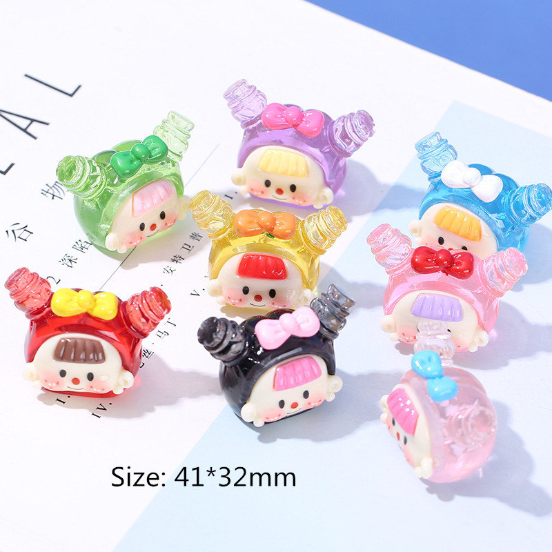 4Pcs Transparent Doll Head Res - Resin Art Earrings Material のレビューと価格