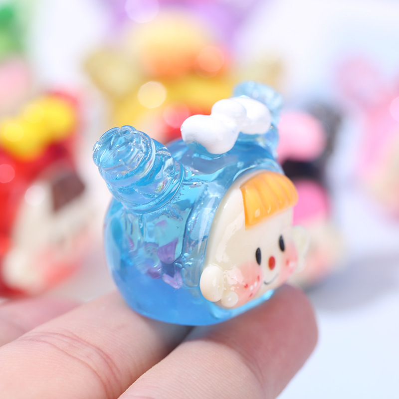 4Pcs Transparent Doll Head Res - Resin Art Earrings Material のレビューと価格