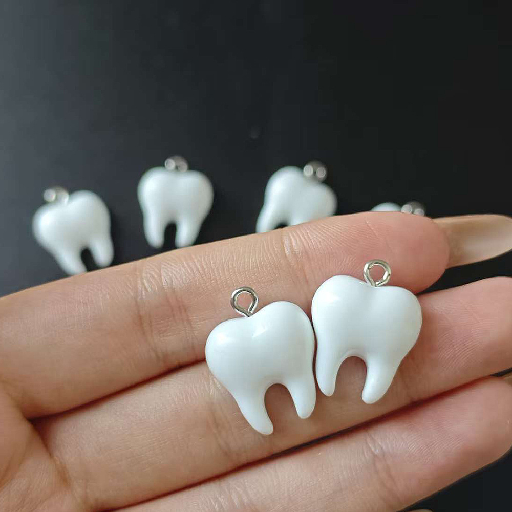 10pcs Cute White Teeth Resin P - Resin Art Essentials のレビューと価格