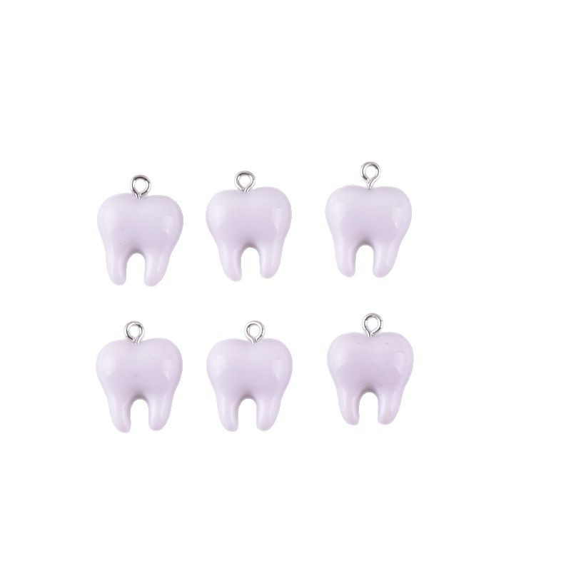 10pcs Cute White Teeth Resin P - Resin Art Essentials のレビューと価格