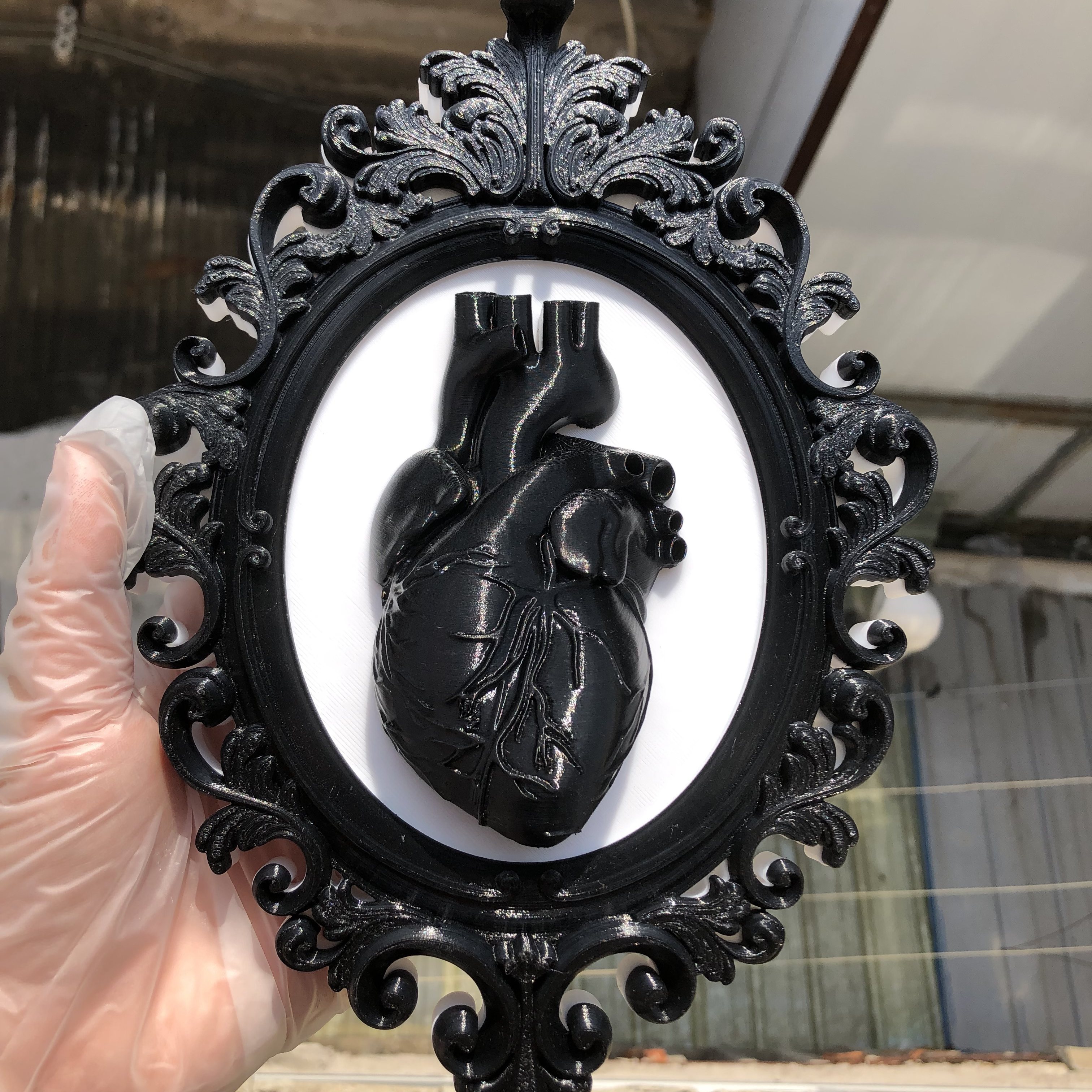 Heart Photo Frame Wall Art Dec - Resin Art Gift For Anniversary のレビューと価格