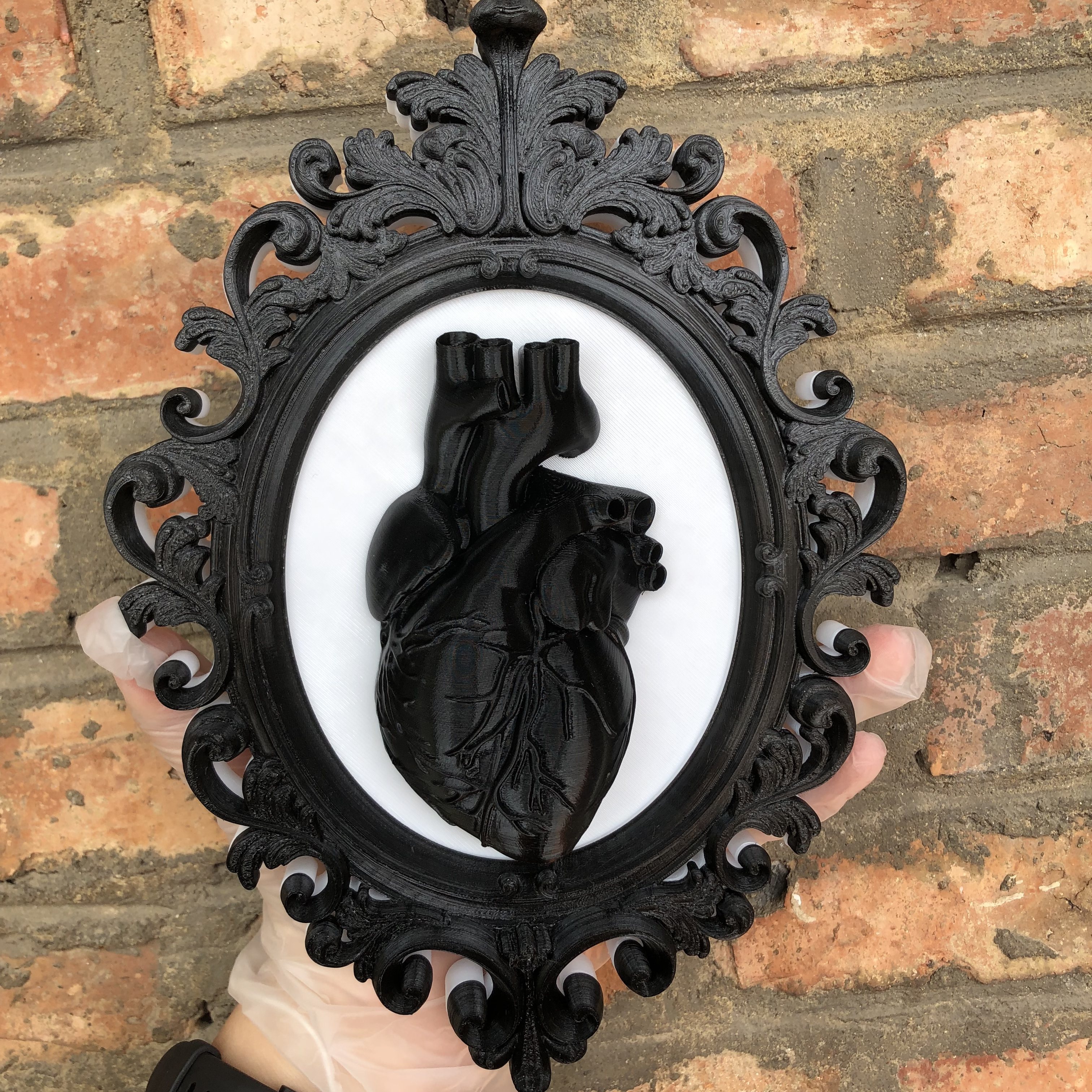 Heart Photo Frame Wall Art Dec - Resin Art Gift For Anniversary のレビューと価格