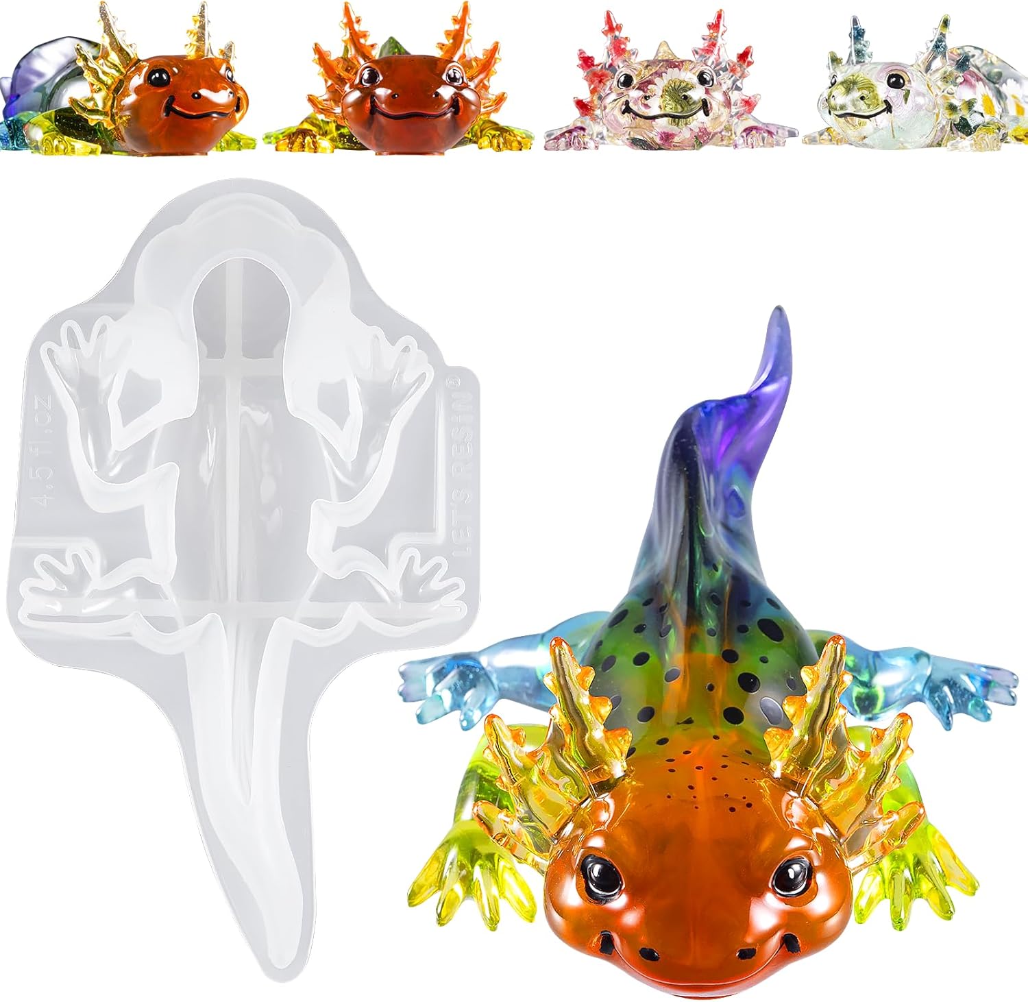 Large Axolotl Resin Molds Sili - Resin Art Resin のレビューと価格