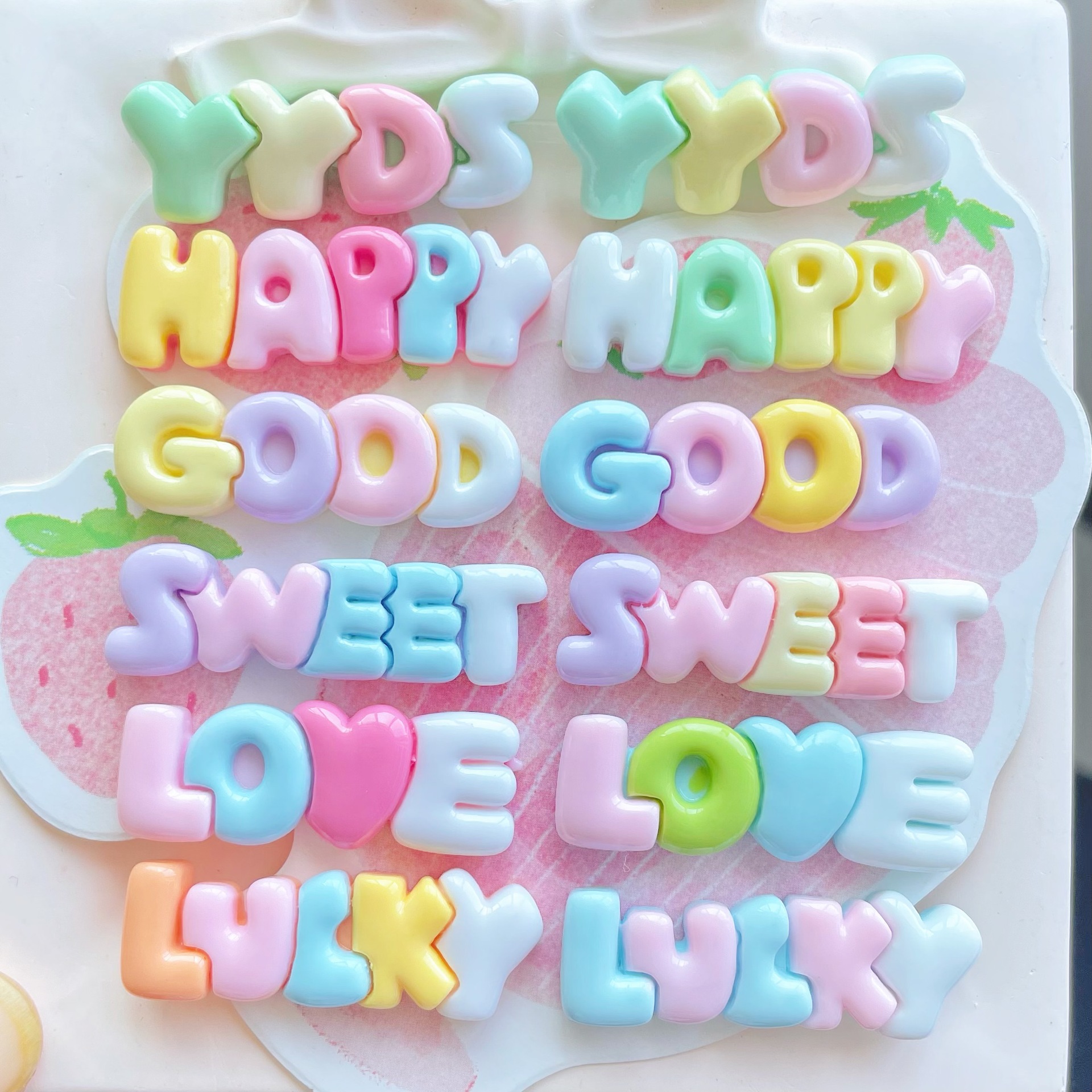 10-30Pcs Color Letter Planar R - Resin Art Earrings Material のレビューと価格