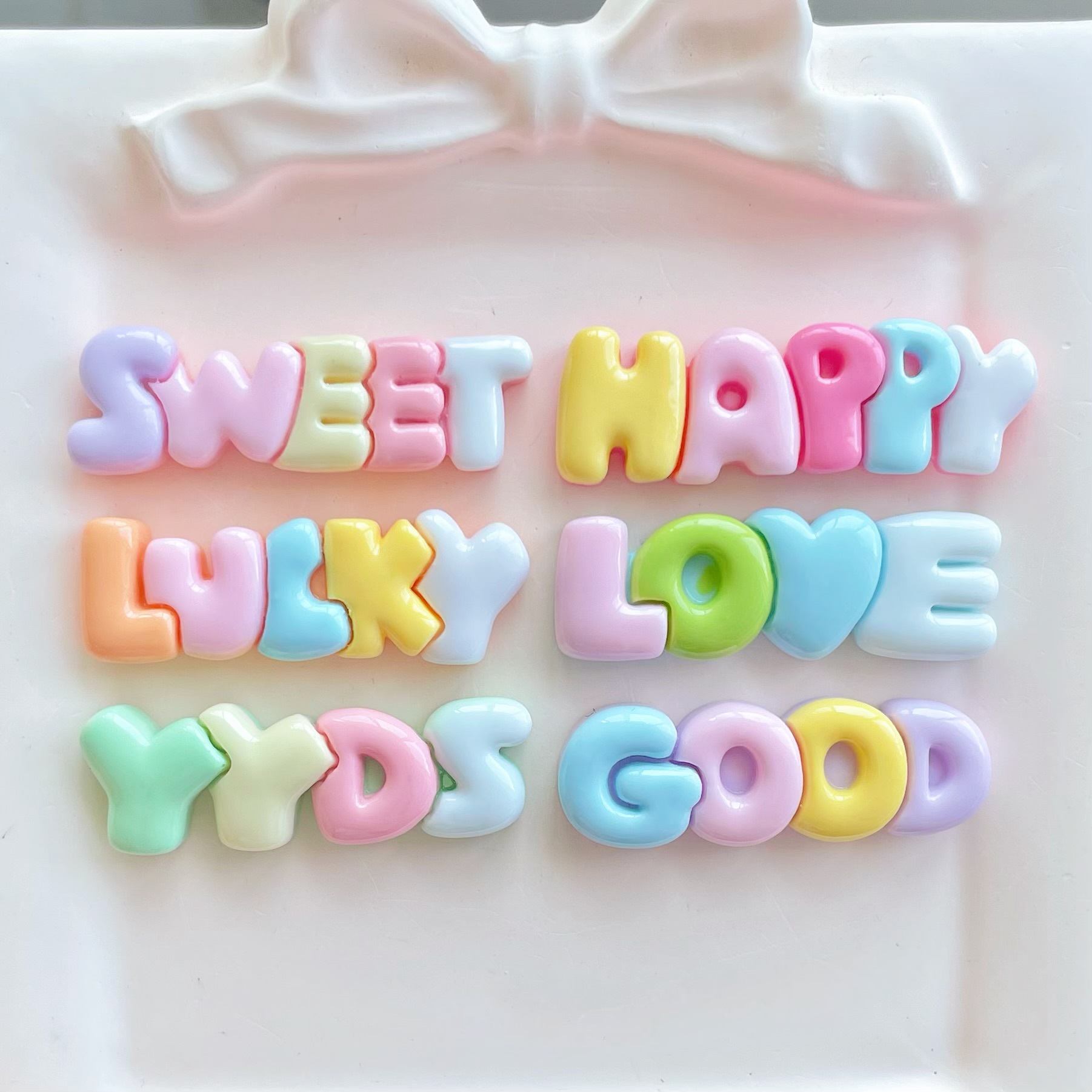 10-30Pcs Color Letter Planar R - Resin Art Earrings Material のレビューと価格