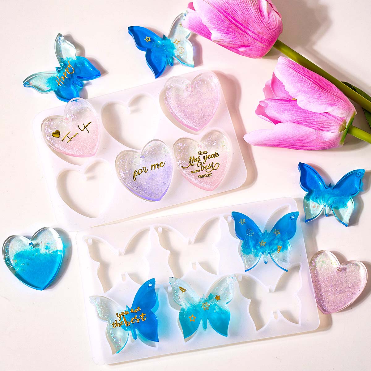 Six-hole with Holes Earring Si - Resin Art Epoxy のレビューと価格