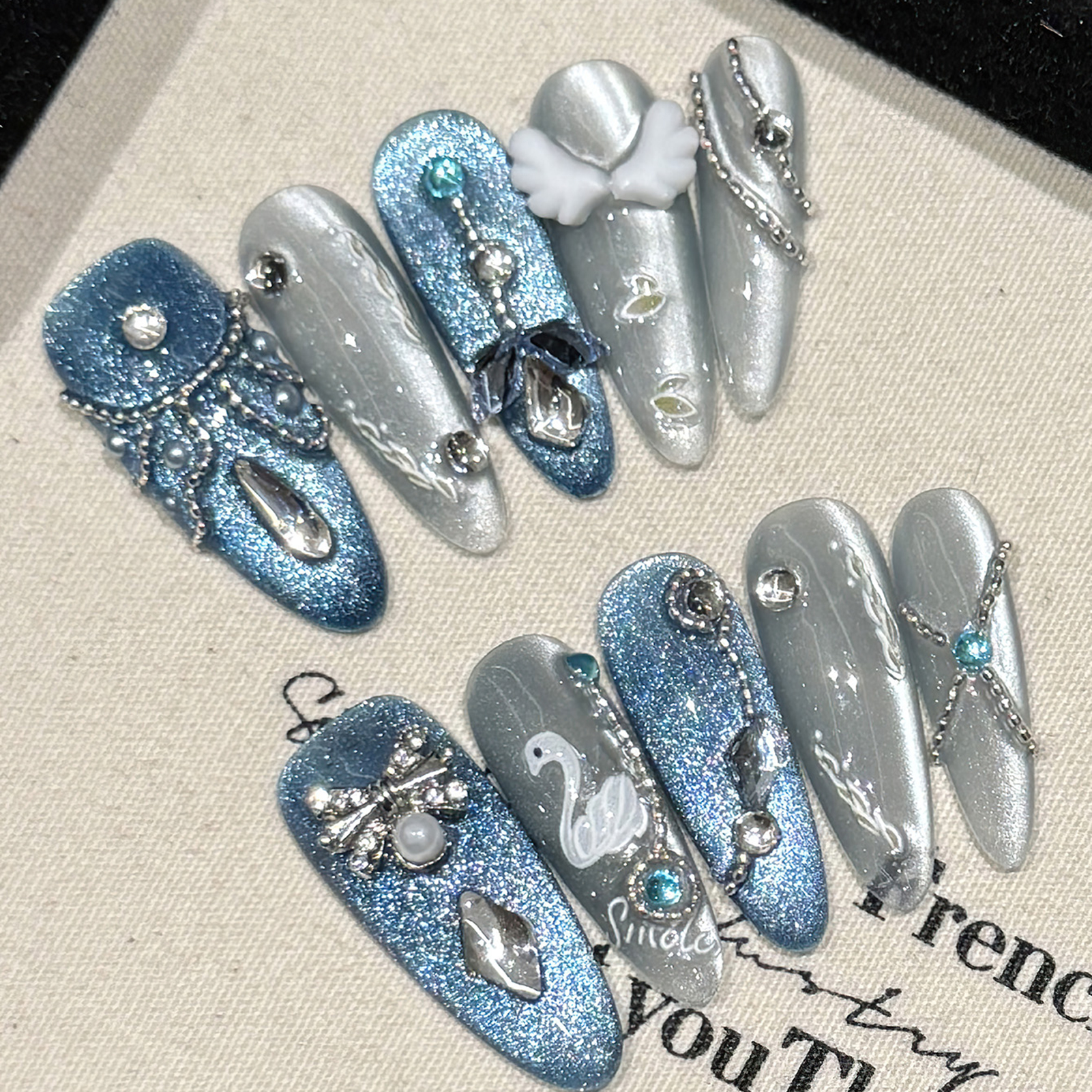 10Pcs White Swan Handmade Fals - Resin Art Glitter のレビューと価格