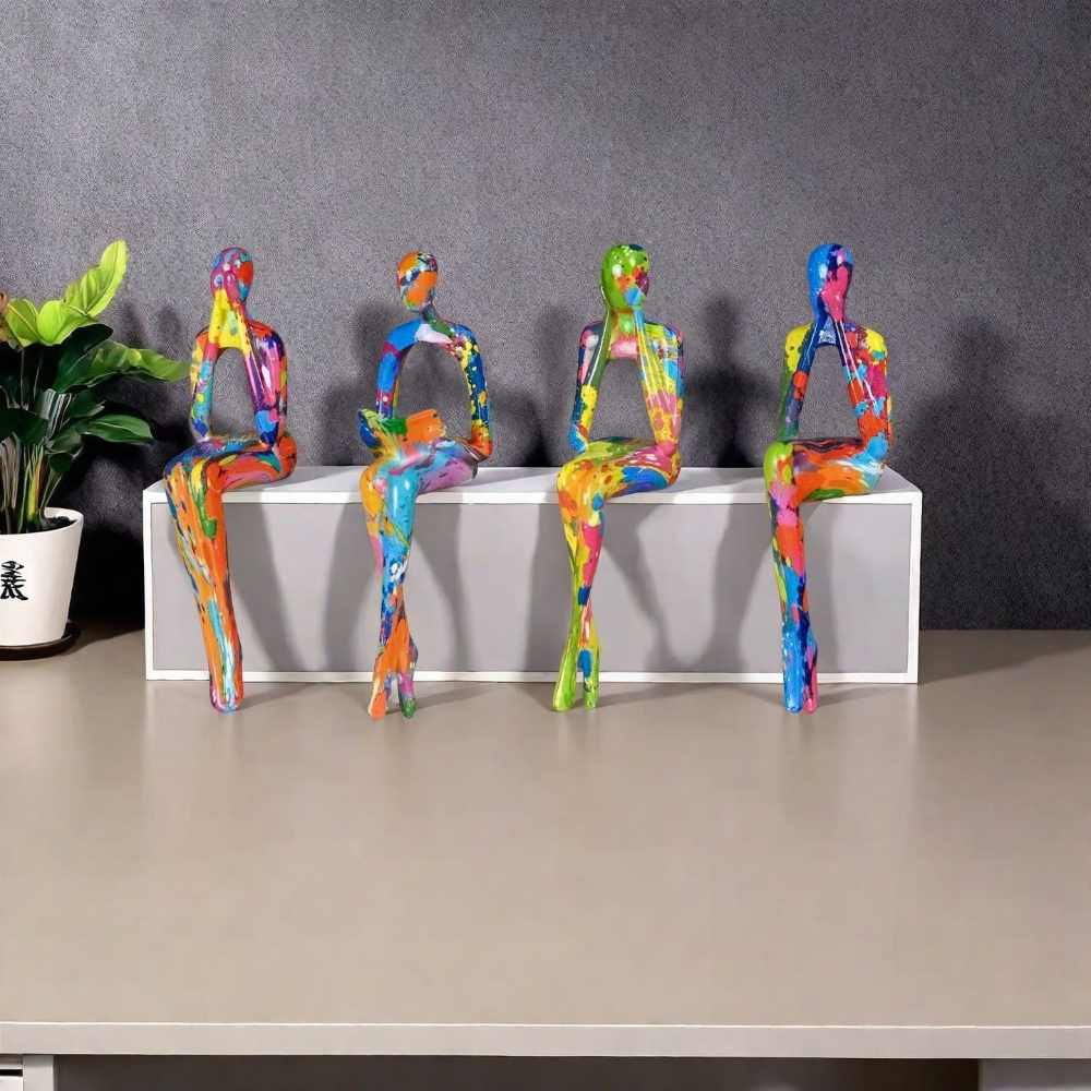4-Piece Character Abstract Thi - Resin Art Gift For Anniversary のレビューと価格