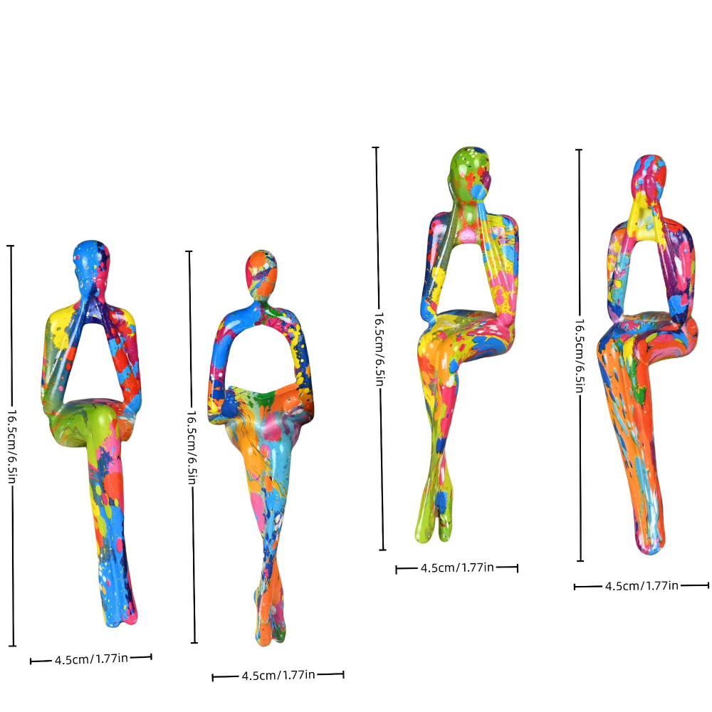 4-Piece Character Abstract Thi - Resin Art Gift For Anniversary のレビューと価格