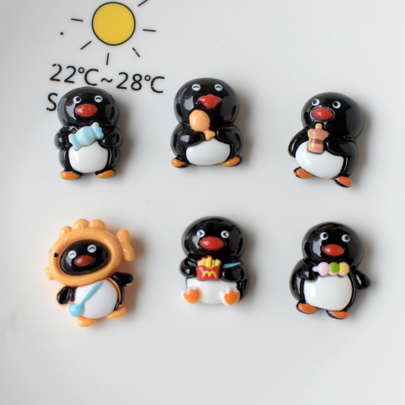 10Pcs Cute Penguin Fish Flatba - Resin Art Earrings Material のレビューと価格