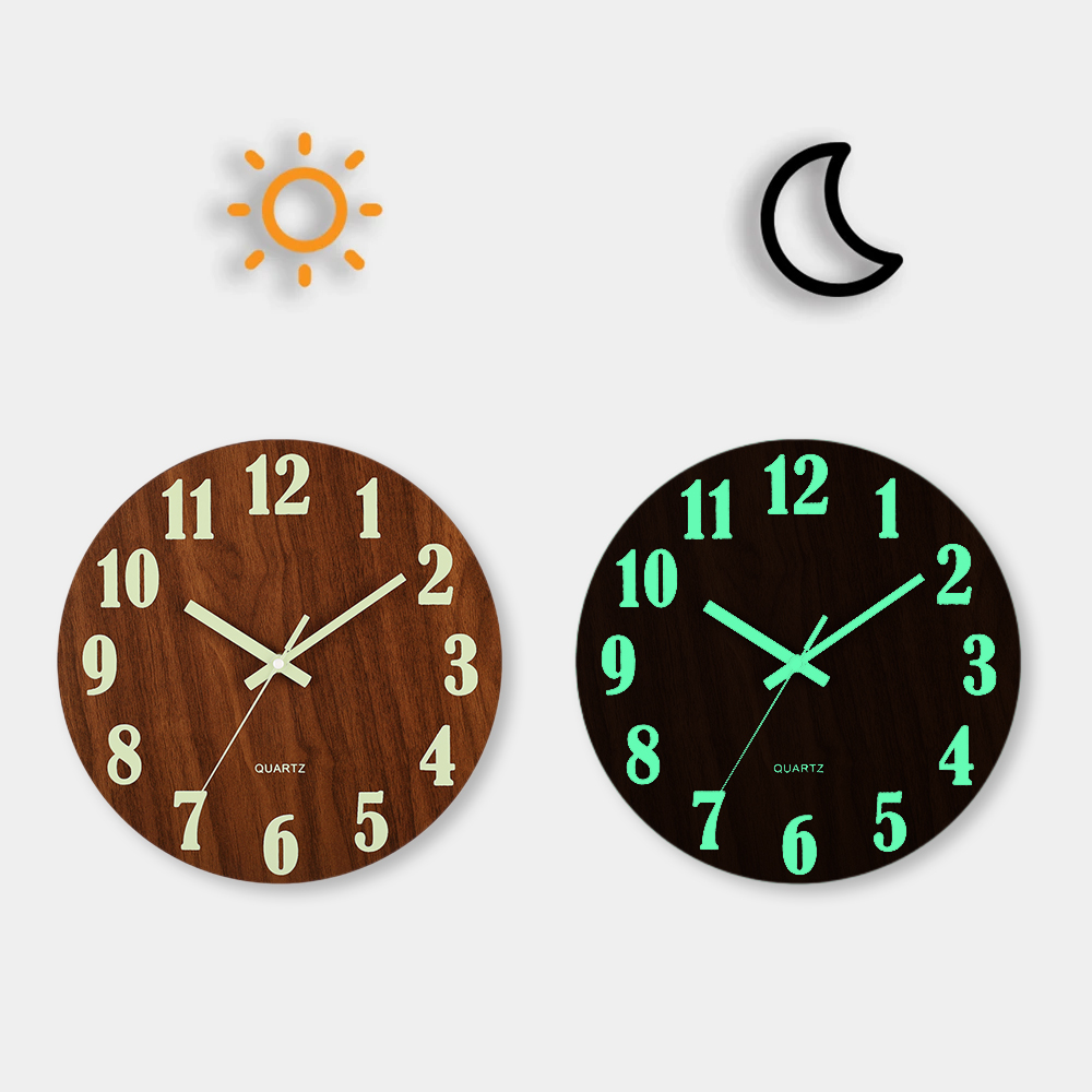 12 Inch Luminous Wall Clock Wo - Resin Art Wall Clock のレビューと価格