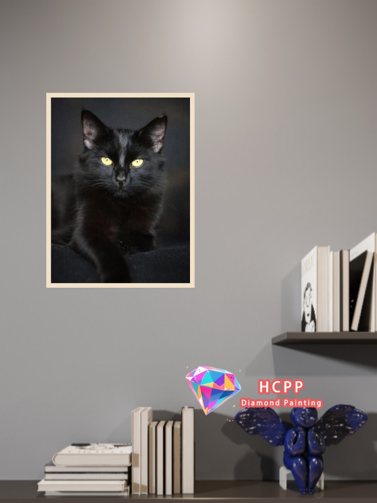 unframe Black Cat Animal Diamo - Resin Art Work のレビューと価格