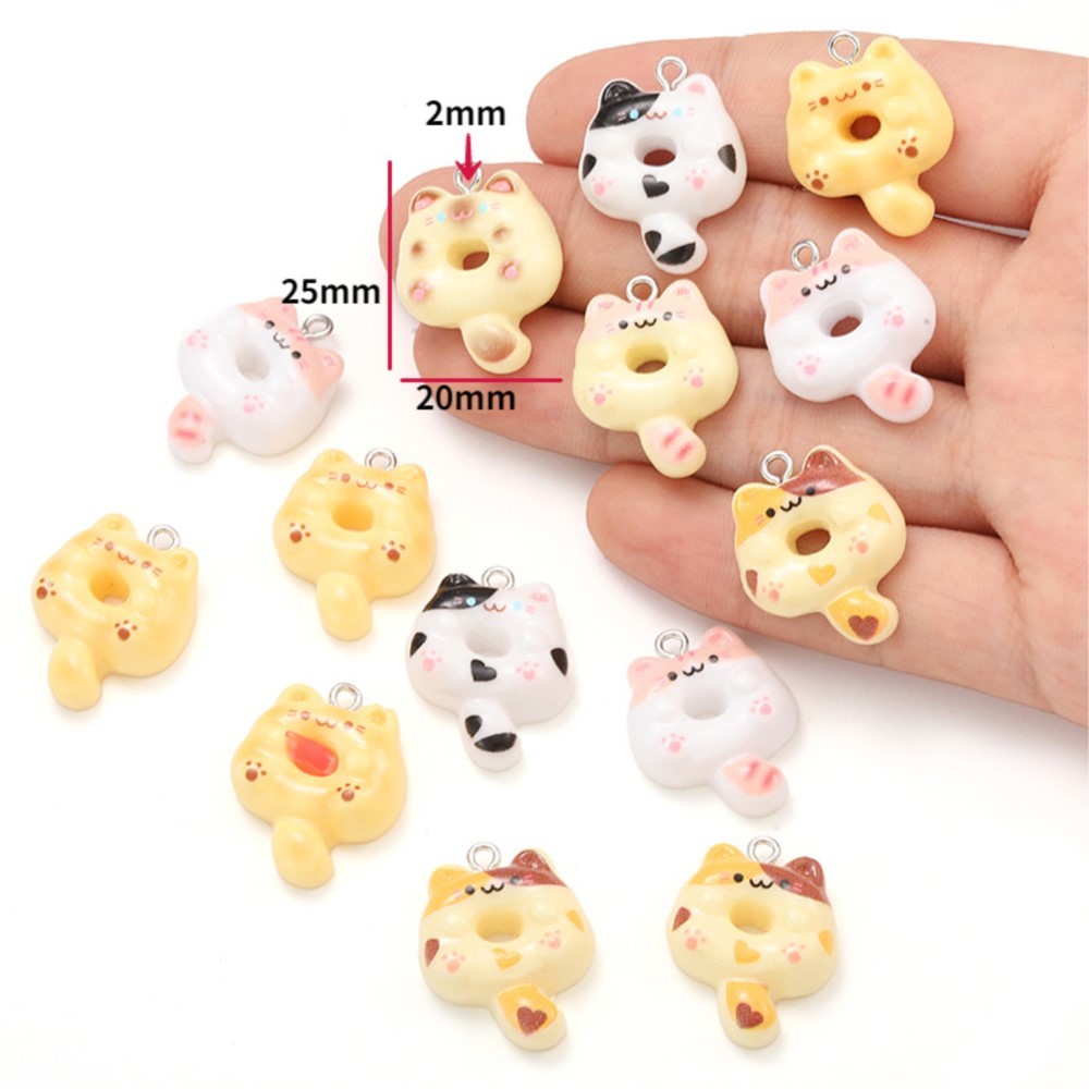 10Pcs Kawaii Cartoon Cat Resin - Resin Art Essentials のレビューと価格
