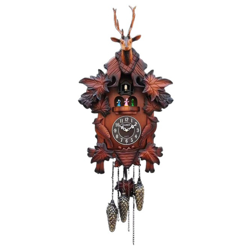 Cuckoo Wall Clock Solid Wood C - Resin Art Wall Clock のレビューと価格